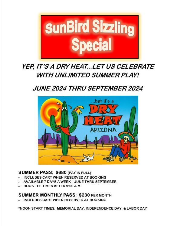 Course Rates and Passes SunBird Golf Club Course Rates and Passes SunBird Golf Club